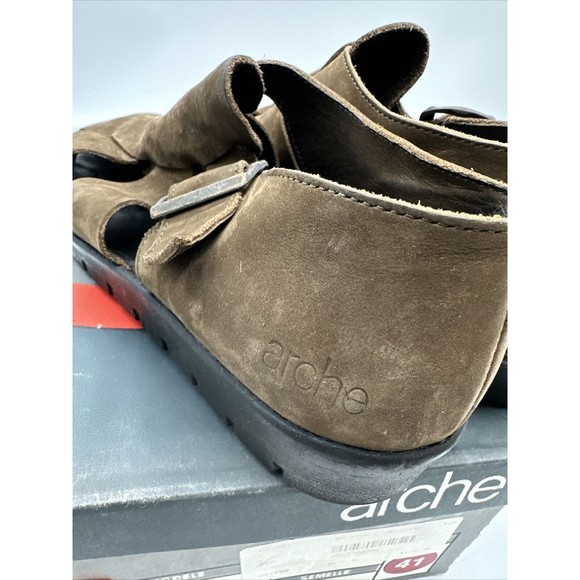 Arche Men\'s Leather Sandal EUR 41 8M Magneto Fisherman Suede Brown Latex France main image 6